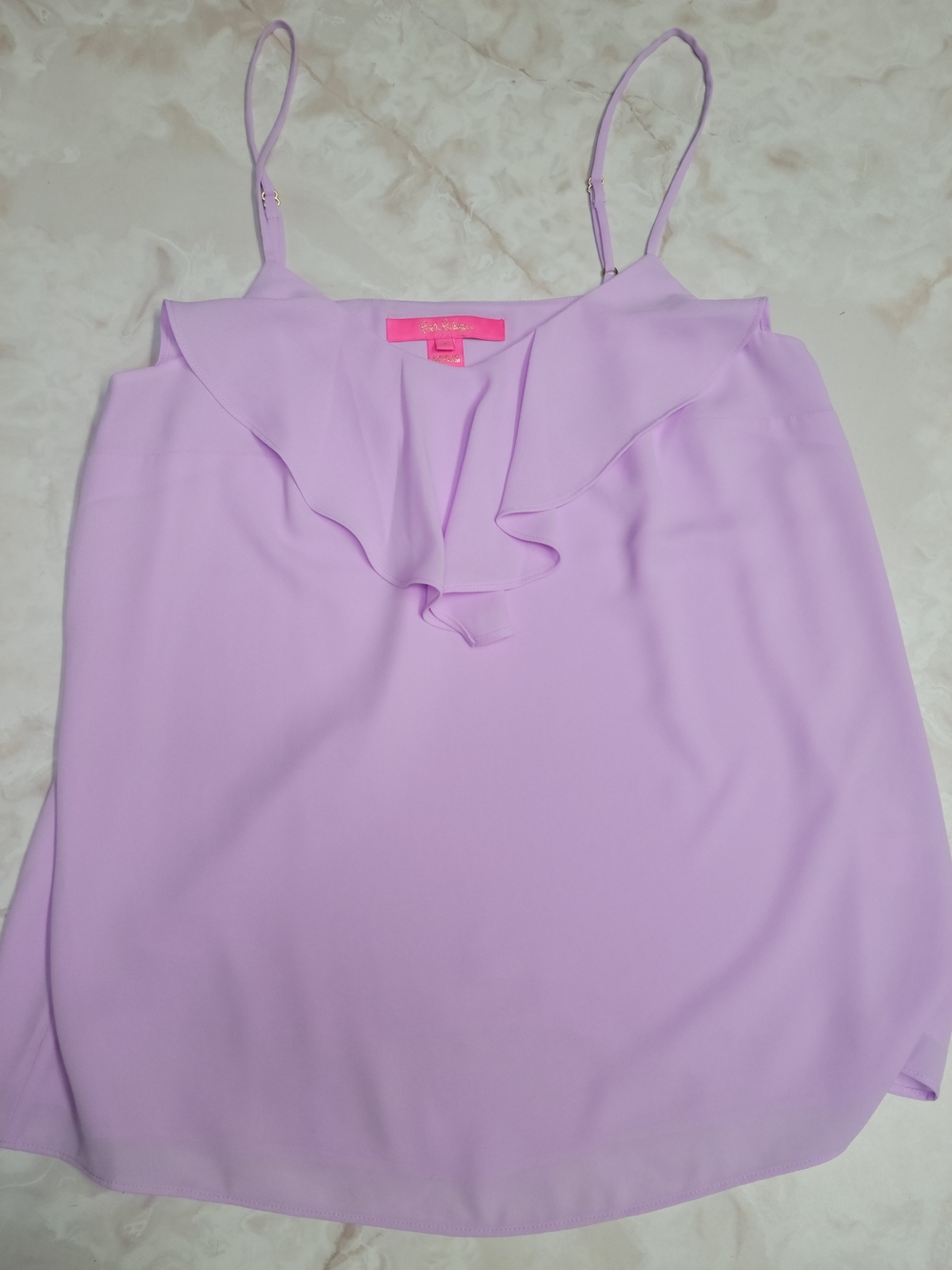 Lilly Pulitzer Lavender Ruffle Camisole Tank Top Size XS